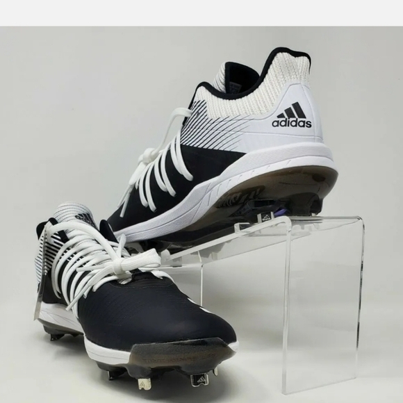 Adidas Afterburner 6 Baseball Cleats Metal Black White Men’s Size Multi DB3433 - Picture 4 of 13
